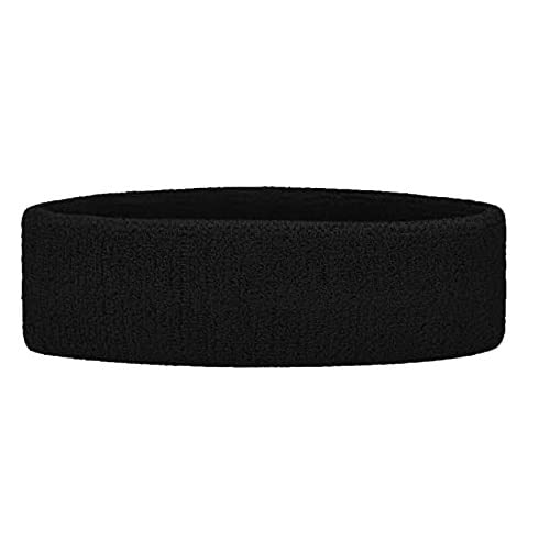 Version 1.0.0 Gmefvr Sports Headband Men, Women Youth Size Upto 29inch starching (Black)