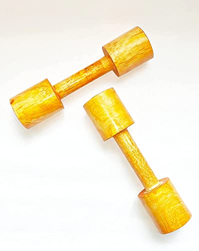 Version 1.0.0 Wooden PT Dumbbells For Schools Pack of 2