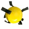 Gmefvr Dog Football Yellow Color with Black Holding Loops (Yellow Size 2, Small)