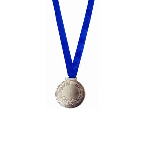 Ciko Medal 2.2" Pack of 10 School Winners, Sports, Athletic Games and Corporate Reward RNR (Silver)