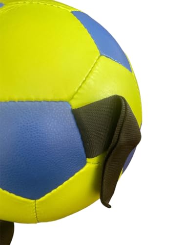 Version 1.0.0 Gmefvr Dog Football Big Size 5 Green red or Blue Color with Black Holding Loops (Green-Blue or Red, Large)