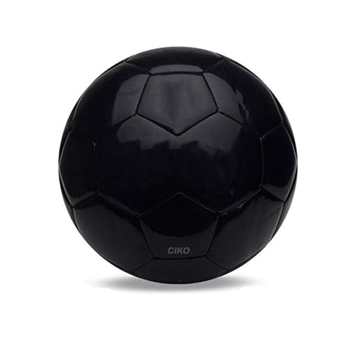 Version 1.0.0 Football Plain Black Shining Football Size 4