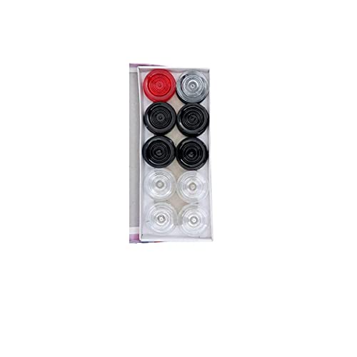 Version 1.0.0 Gmefvr Carrom Board Coins + 1 Striker Plastic Crystal and Wooden (Acrylic)