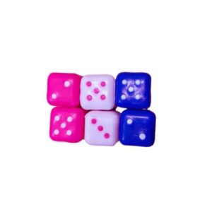 Ludo Dice for Playing Ludo Snake Ladder Board Game16mm Pack of 6