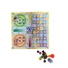 Gmefvr 2in1 Ludo - Snakes & Ladders (Saap Seedhi) Travel Game Set with Dice for Kids/Adults | Fun, Strategy, Brain Teaser Game (Multicolour) 13" x 13" Inches