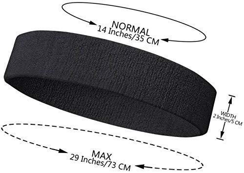 Head Band for Sports Tennis Badminton Pack of 2