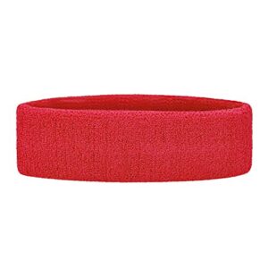 Version 1.0.0 Gmefvr Sports Headband Men, Women Youth Size Upto 29inch starching (Red)