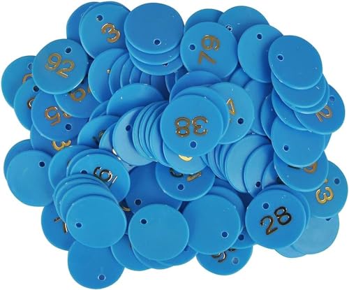 Version 1.0.0 Gmefvr Plastic Numerical Token Coins 1 to 100 Number Coins Used in Multiple Works Games picnics Parties Bingo chip (Multi)