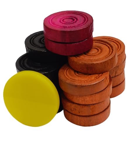 Version 1.0.0 Carrom Board Coin Wooden Coins with one Striker
