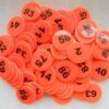 Version 1.0.0 Gmefvr Plastic Numerical Token Coins 1 to 100 Number Coins Used in Multiple Works Games picnics Parties Bingo chip (Multi)