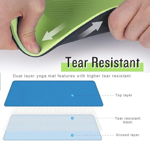 Ciko Exercise Yoga Mat 2 in 1 Color Both Side Use for Men Women Workout 4mm any Duble Color