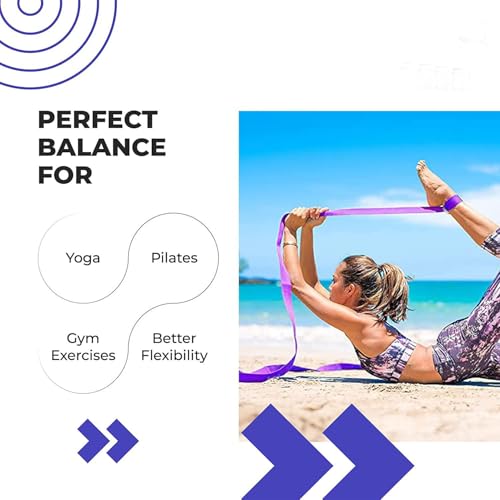 Version 1.0.0 Yoga Belt for Stretching with D-Ring Buckle Gray