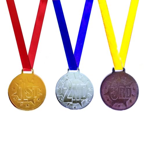 Version 1.0.0 Gmefvr Medal 1st 2nd 3rd Place 2.6 inch High Relief Award Medals - 3 Piece Set (1st, 2nd, 3rd)