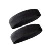 Version 1.0.0 Gmefvr Sports Headband Pack of 2 | Black for Men, Women 18 to 28 inch | Sweatband