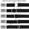 Version 1.0.0 Yoga Belt for Stretching with D-Ring Buckle Gray