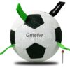 Gmefvr Dog Football White and Black Color with Holding Loops (White and Black, 3)
