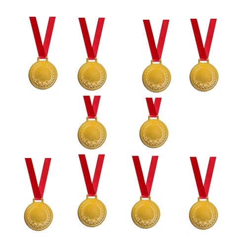 Version 1.0.0 Ciko Medal 2.2" Pack of 10 School Winners, Sports, Athletic Games and Corporate Reward RNR (Gold)