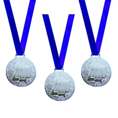 Version 1.0.0 Gmefvr Medal 1st 2nd 3rd Place 2.6 inch High Relief Award Medals - 3 Piece Set (2nd (3))