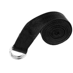 Gmefvr Yoga Belt for Women and Men - Yoga Strap for Stretching with Extra Safe Adjustable D-Ring Buckle - Durable and Comfy Texture - Perfect for Your Yoga Session 6ft (Black)