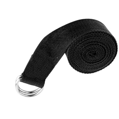 Version 1.0.0 Gmefvr Yoga Belt for Women and Men - Yoga Strap for Stretching with Extra Safe Adjustable D-Ring Buckle - Durable and Comfy Texture - Perfect for Your Yoga Session 6ft (Black)