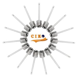 Ciko Ball Pump Needle Pack of 15 - Made with Stainless Steel - Ideal for Blowing Up Football, Basketball, Soccer, Volleyball, Netball, Handball, Waterpolo Balls, and All Other Sports