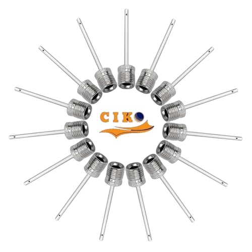 Version 1.0.0 Ciko Ball Pump Needle Pack of 15 - Made with Stainless Steel - Ideal for Blowing Up Football, Basketball, Soccer, Volleyball, Netball, Handball, Waterpolo Balls, and All Other Sports