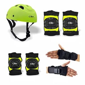 Version 1.0.0 Cycling and Skating Protective Kit Set 6 to 14 Year Green