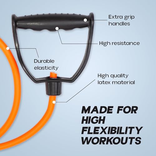 Version 1.0.0 Gmefvr Resistance Tube for Exercise & Stretching Resistance Tunning Tube, Suitable in Home & Gym Workout for Men & Women Multicolor