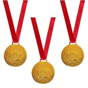 Gmefvr Medal 1st 2nd 3rd Place 2.6 inch High Relief Award Medals - 3 Piece Set (1st (3))