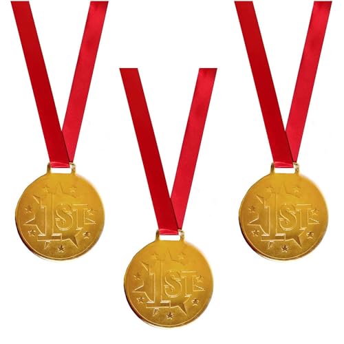 Version 1.0.0 Gmefvr Medal 1st 2nd 3rd Place 2.6 inch High Relief Award Medals - 3 Piece Set (1st (3))