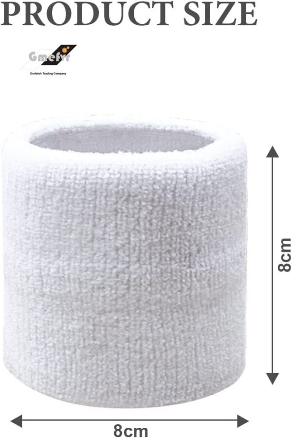 White Wrist Band 8cm Sweat Band