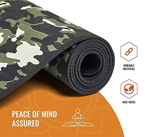Version 1.0.0 Gmefvr Army Fabric Pasted Soft EVA Yoga Mat With Shoulder satrap non slip Back side Eva sheet