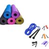 Gmefvr 4 mm Yoga mat + Skipping rope Multi Color