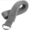Version 1.0.0 Yoga Belt for Stretching with D-Ring Buckle Gray