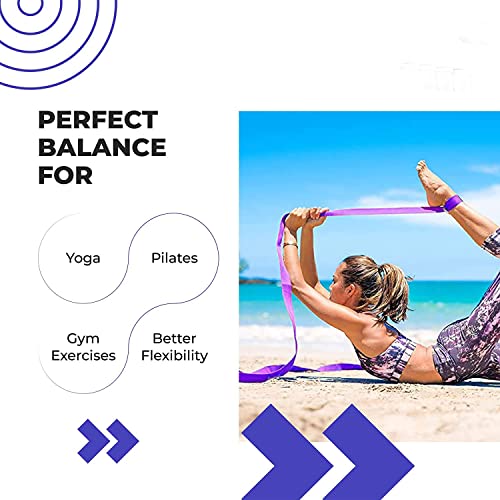 Version 1.0.0 Gmefvr Yoga Belt for Women and Men - Yoga Strap for Stretching with Extra Safe Adjustable D-Ring Buckle - Durable and Comfy Texture - Perfect for Your Yoga Session 6ft (Black)