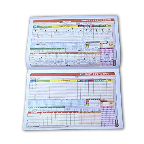 Gmefvr Cricket Score Book Colored with fine Paper Quality 40+2 Inning