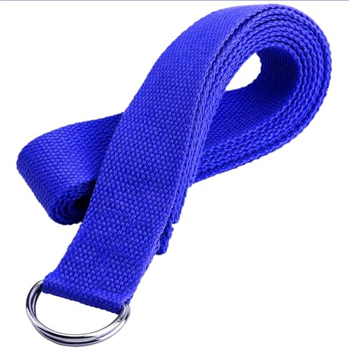 Version 1.0.0 Gmefvr Yoga Belt for Women and Men - Yoga Strap for Stretching with Extra Safe Adjustable D-Ring Buckle - Durable and Comfy Texture - Perfect for Your Yoga Session 6ft (Blue)